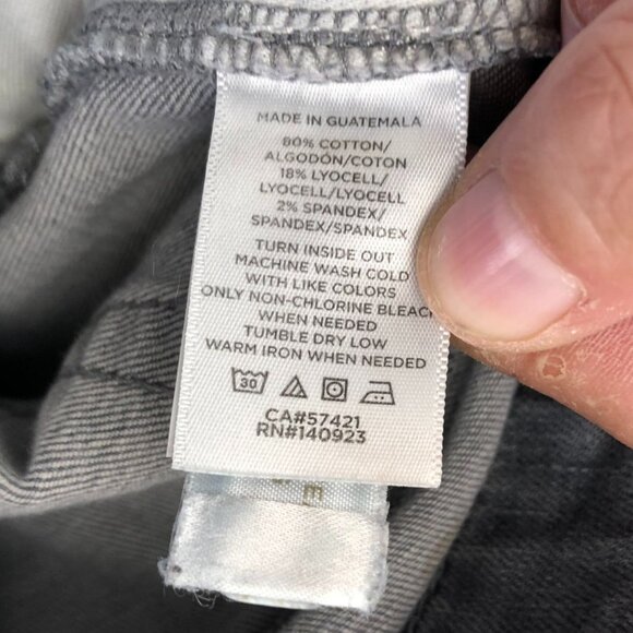 Loft Womens Jeans Size 28/6 Curvy Skinny High Rise Ankle Frayed Hem Gray Denim - Picture 10 of 16